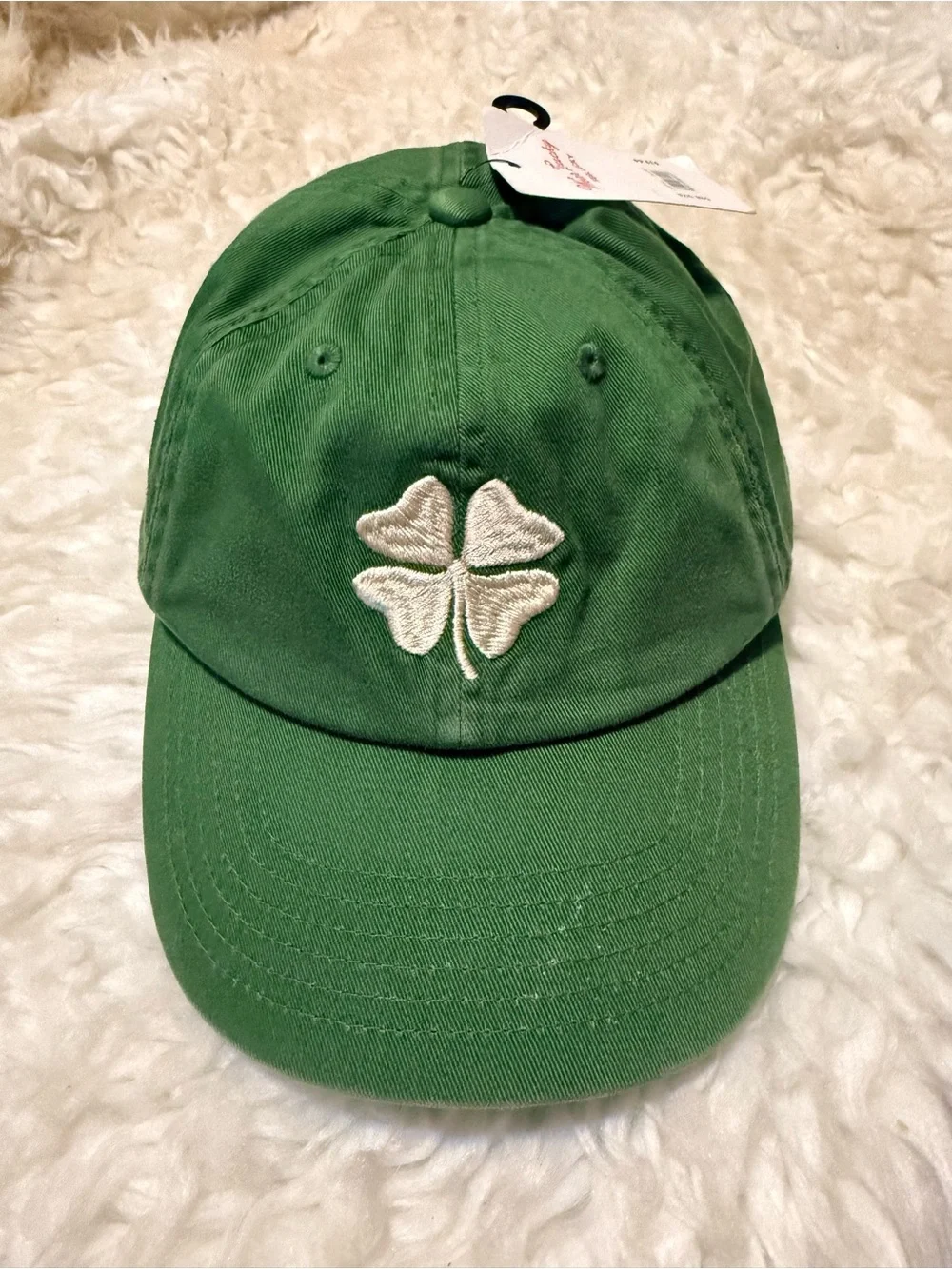 Lucky Brand Forest Green Clover Patch Baseball Hat